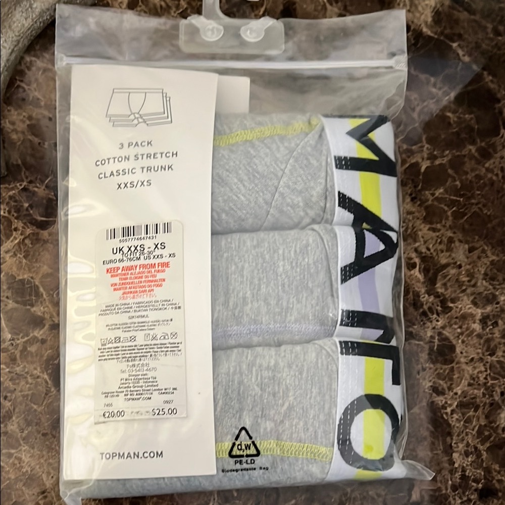 Topman Cotton Stretch Trunks 3-Pack